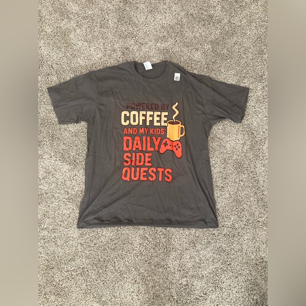 Funny Men’s X Large Graphic T-Shirt Fathers Day Coffee Video Games Kids NWT